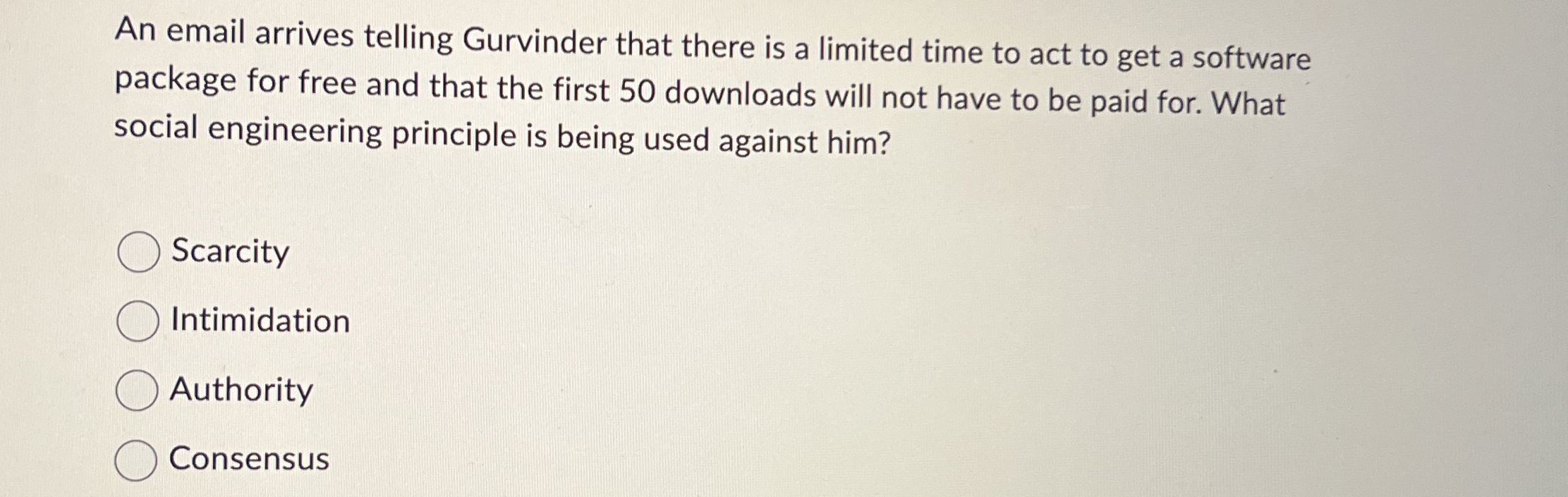 An email arrives telling Gurvinder that there is