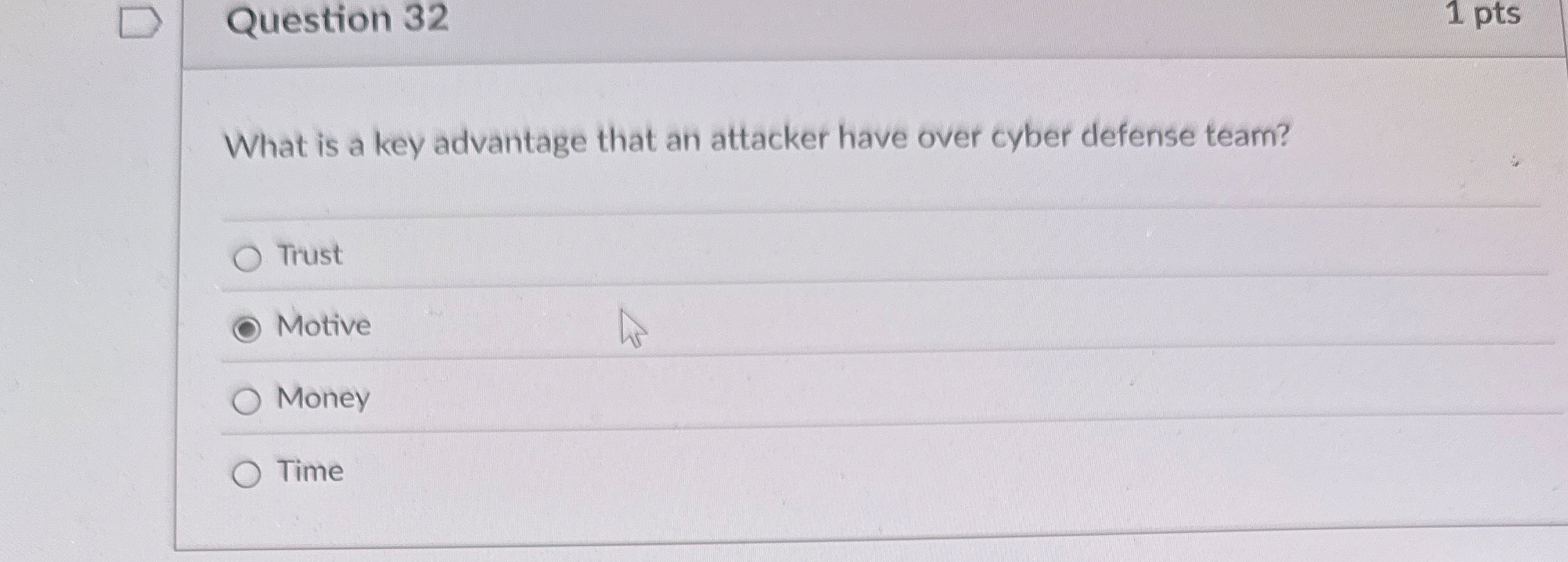 Question 3 2 1 pts What is a key advantage that