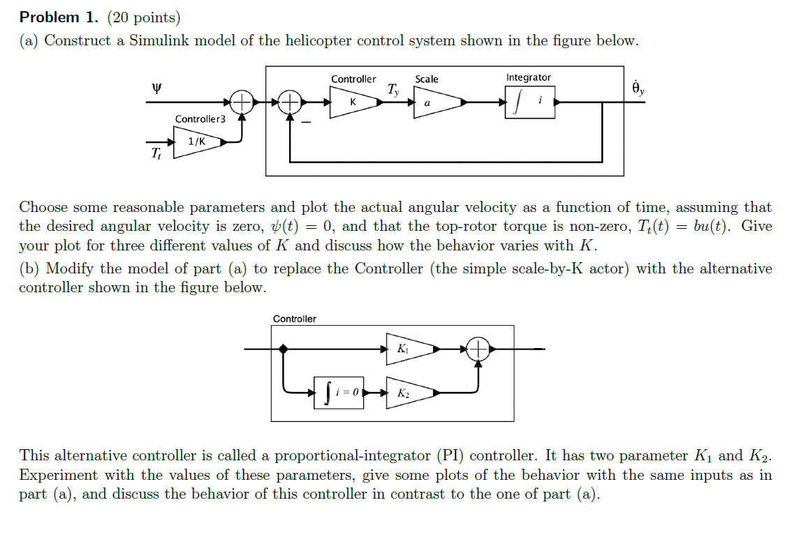 Problem 1 . ( 2 0 points ) ( a ) Construct a