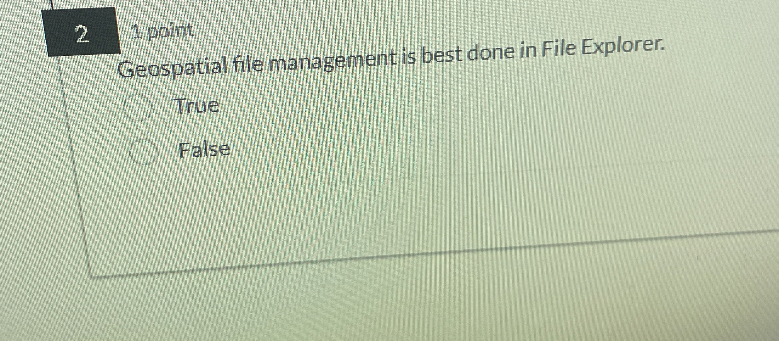 2 1 point. Geospatial file management is best