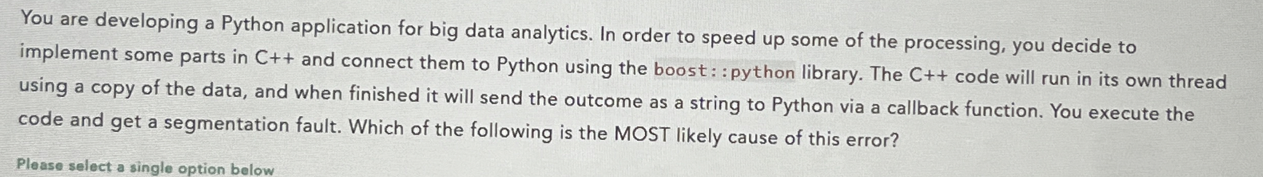 You are developing a Python application for big