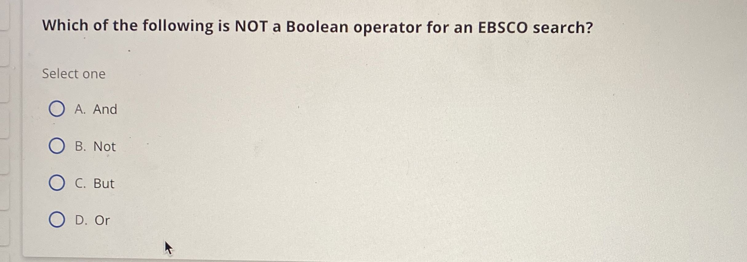 Which of the following is NOT a Boolean operator