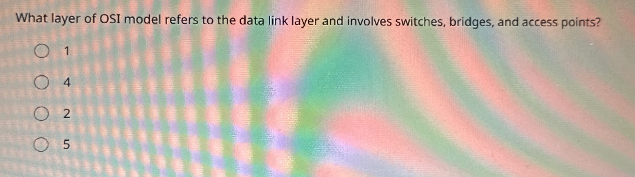 What layer of OSI model refers to the data link