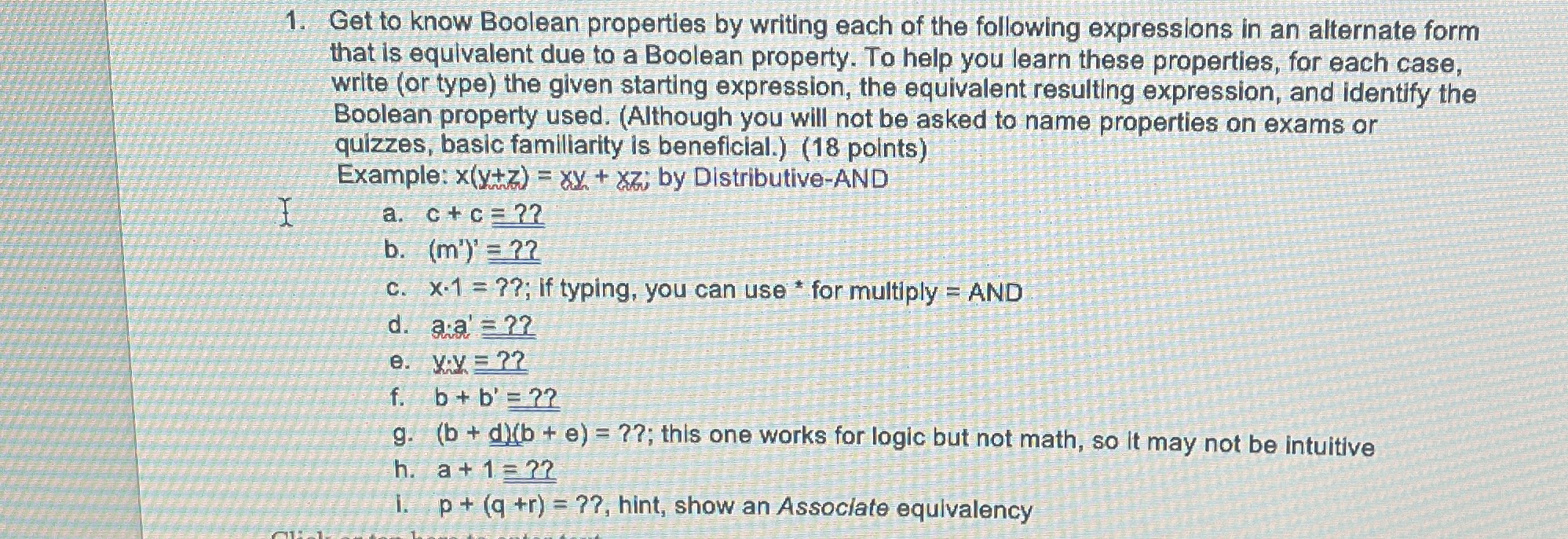 Get to know Boolean properties by writing each of