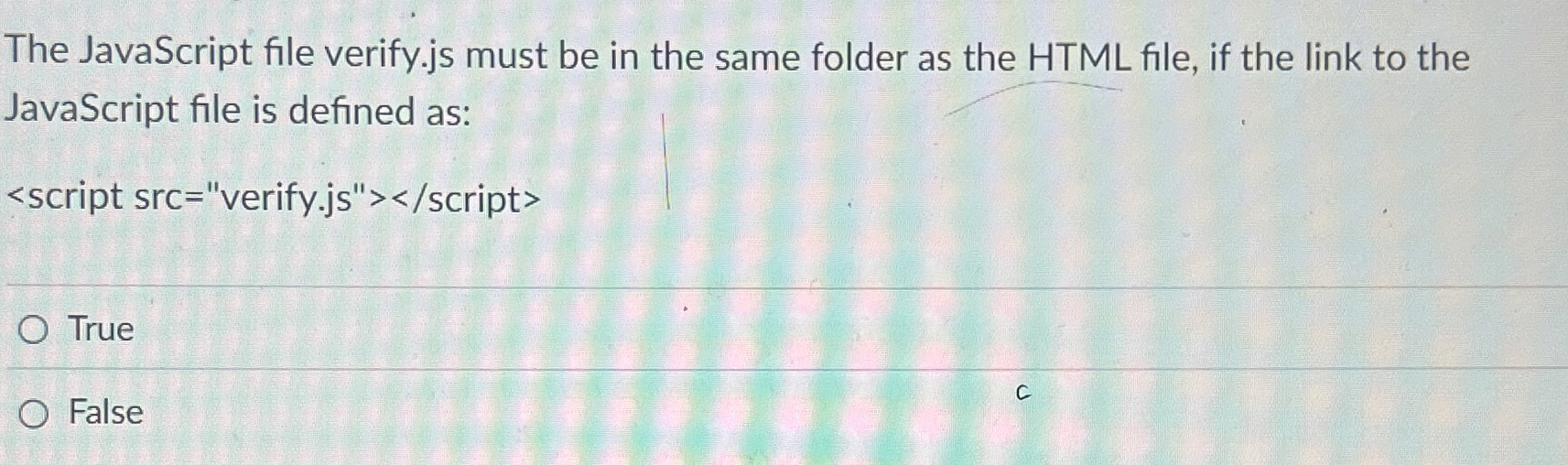 The JavaScript file verify.js must be in the same