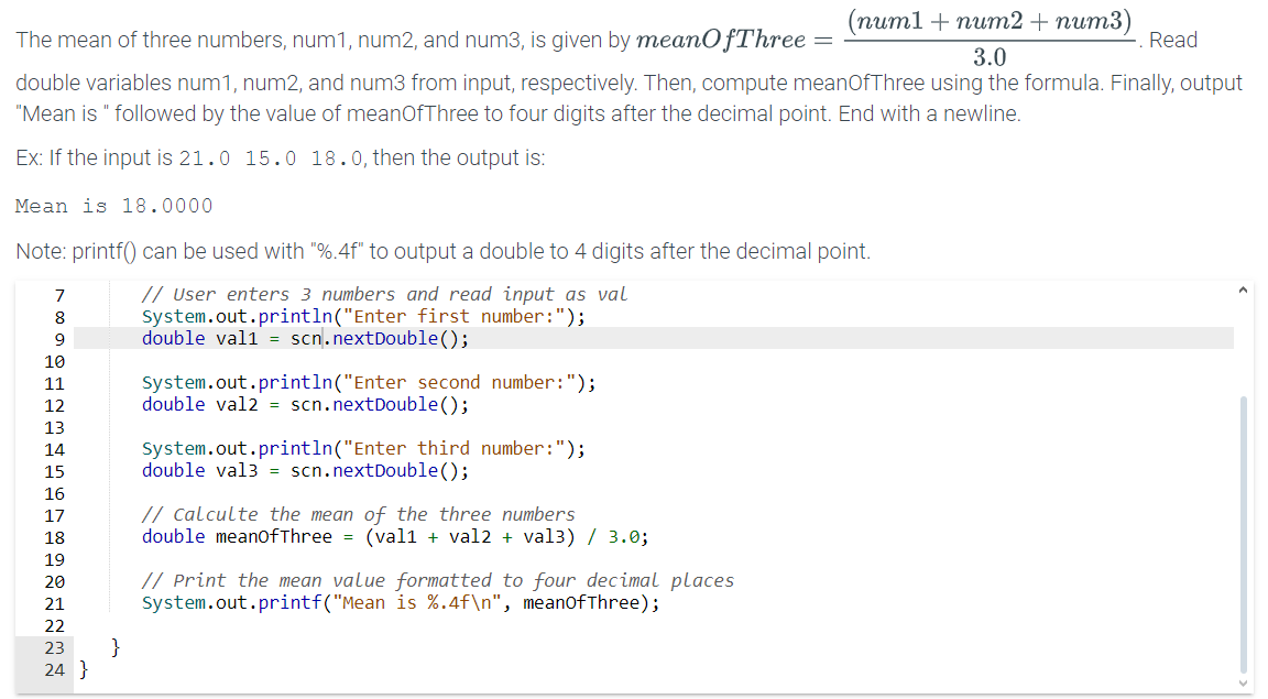 MeanOfThree.java: 9 : error: cannot find symbol