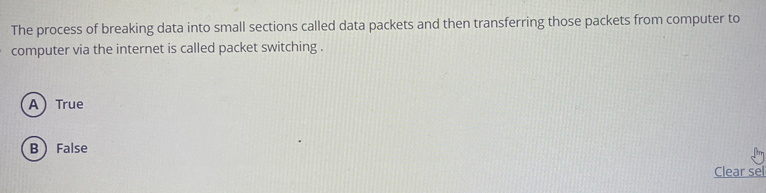 The process of breaking data into small sections