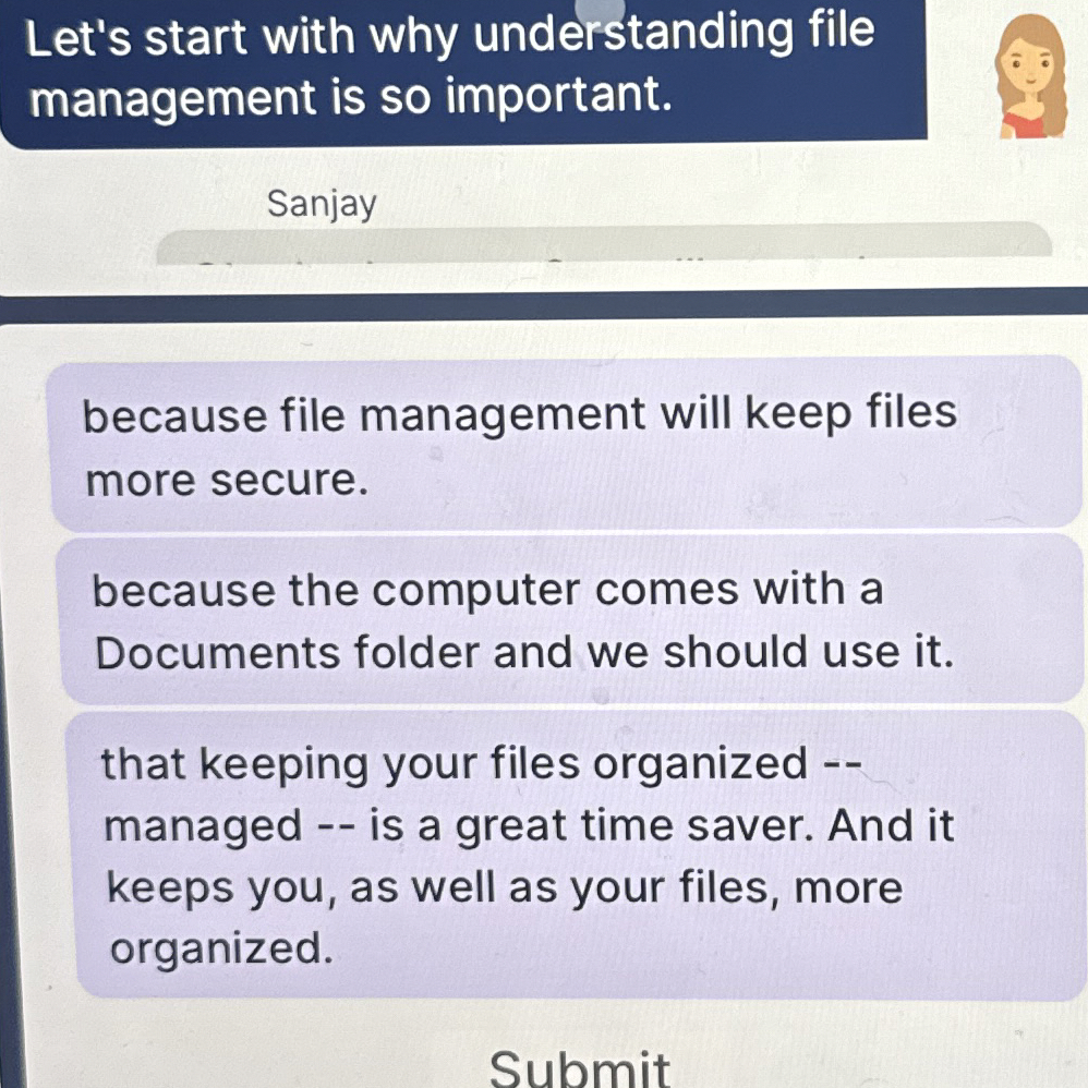 Let's start with why understanding file