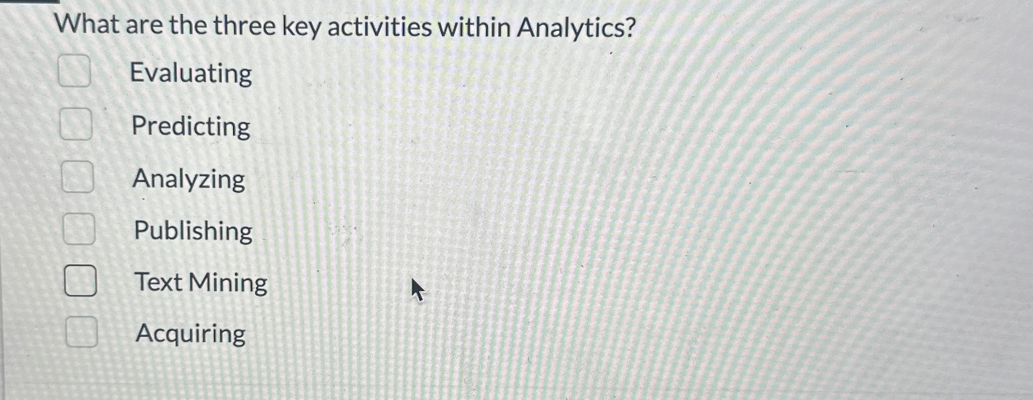 What are the three key activities within