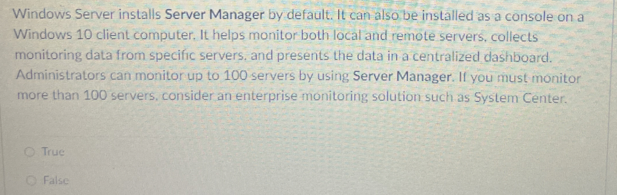 Windows Server installs Server Manager by