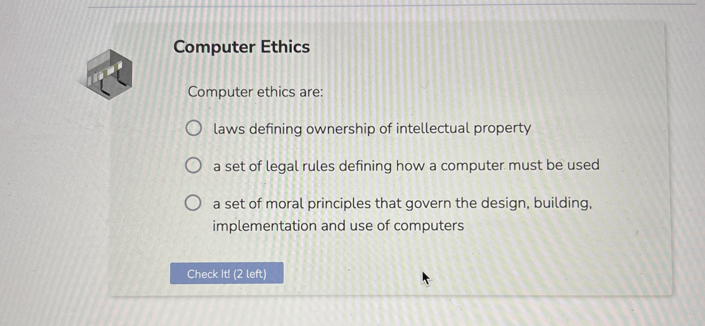 Computer Ethics Computer ethics are: laws