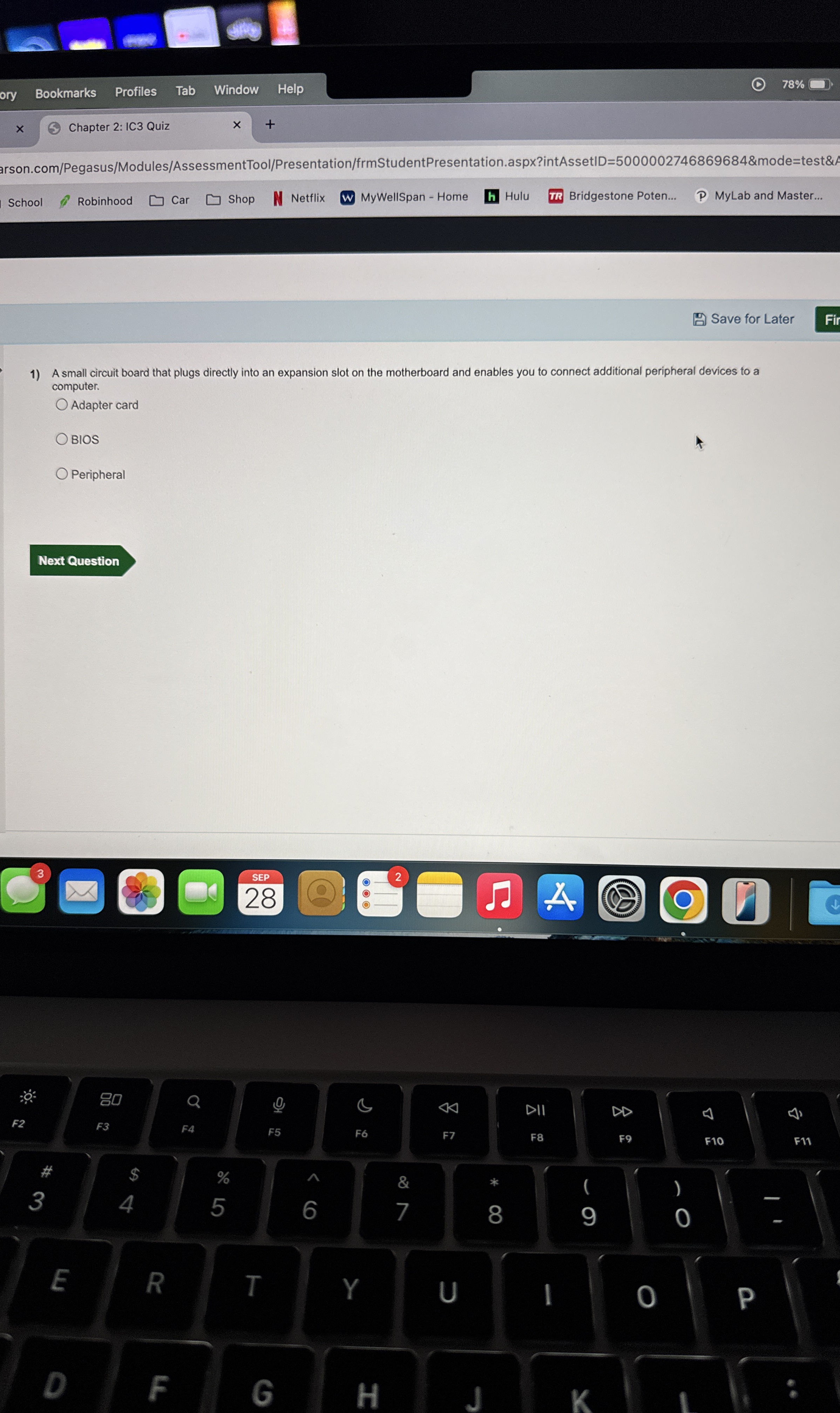 A small circuit board that plugs directly into an