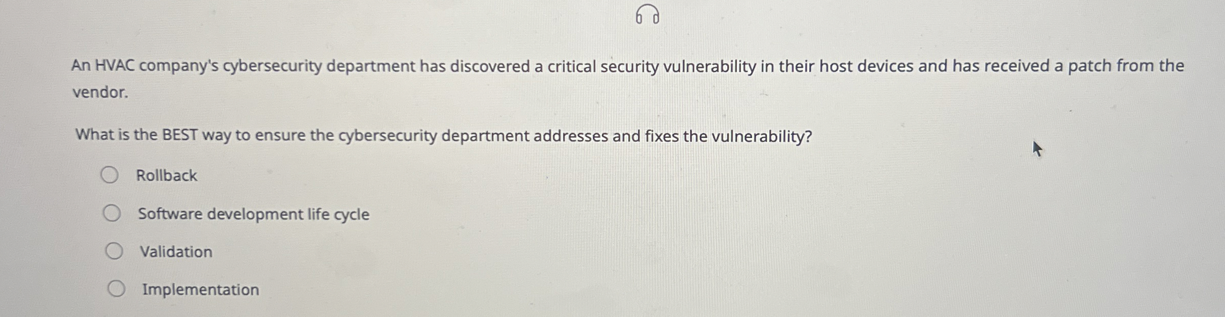 An HVAC company's cybersecurity department has