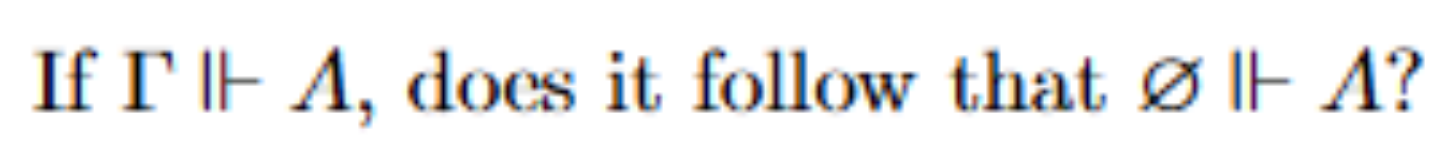 If A , does it follow that ( empty set ) A ?