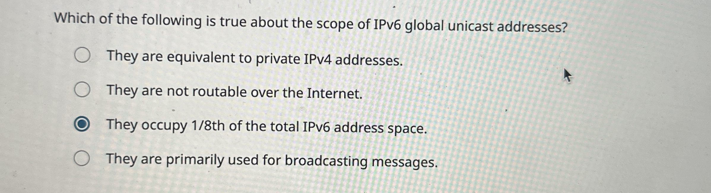 Which of the following is true about the scope of