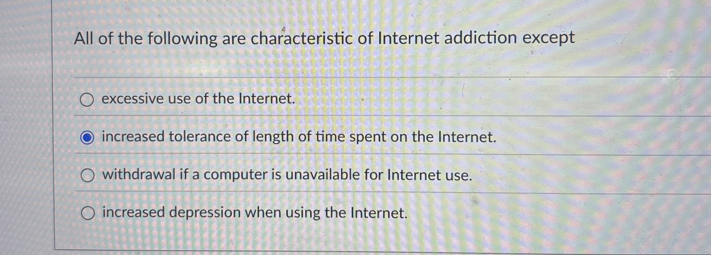 All of the following are characteristic of