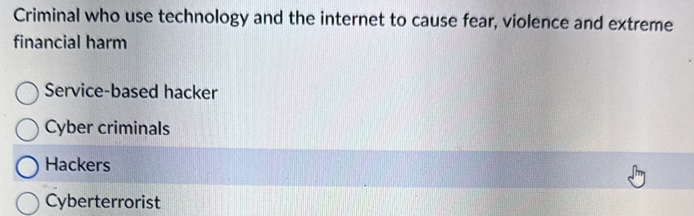 Criminal who use technology and the internet to