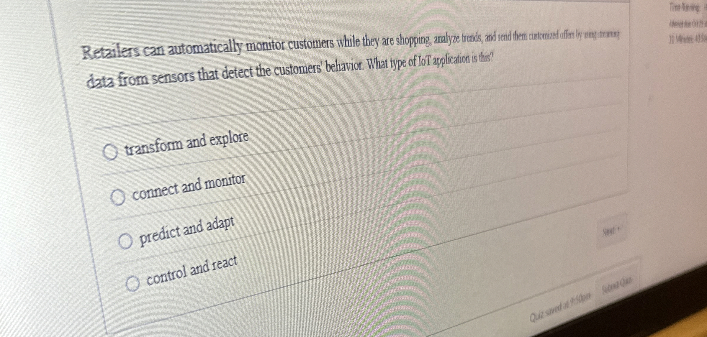 data from sensors that detect the customers'