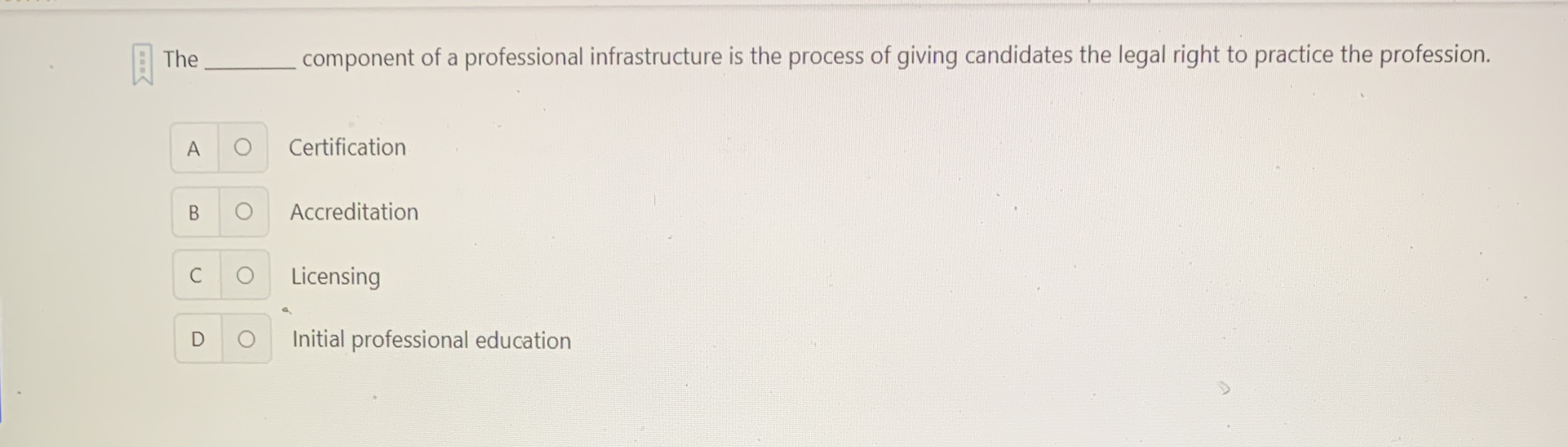 The component of a professional infrastructure is