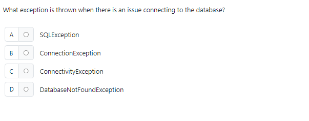 What exception is thrown when there is an issue