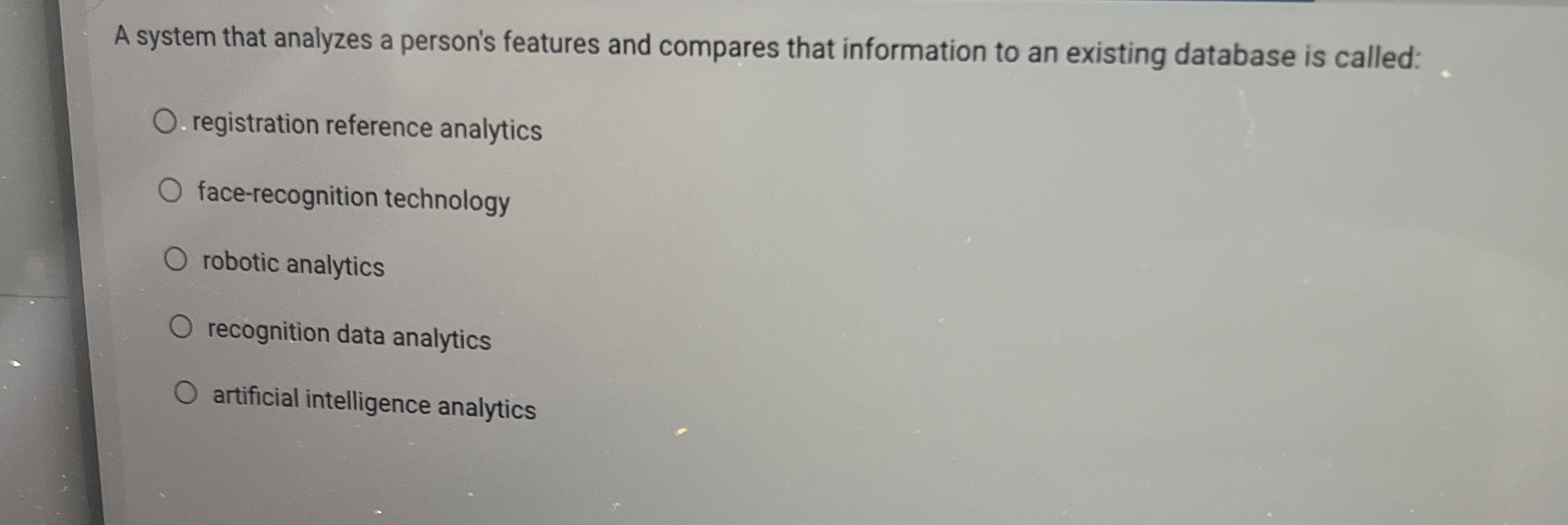 A system that analyzes a person's features and