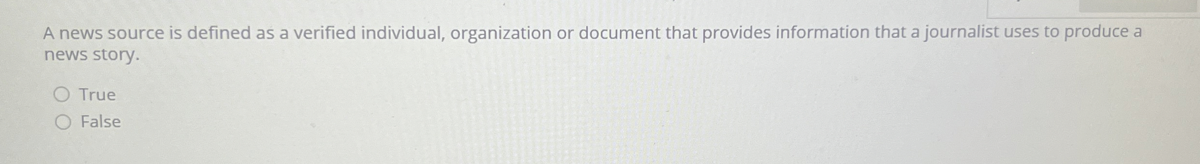 A news source is defined as a verified