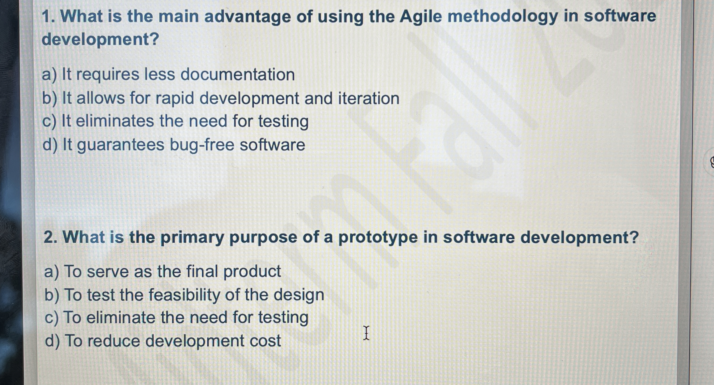 What is the main advantage of using the Agile