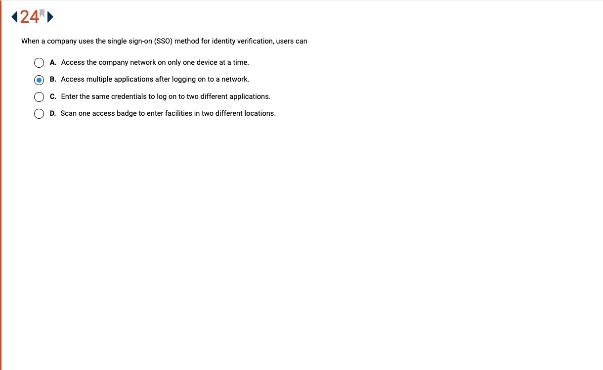 4 2 4 When a company uses the single sign - on (