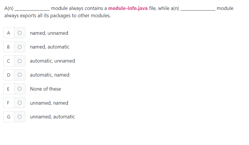 A ( n ) module always contains a module -