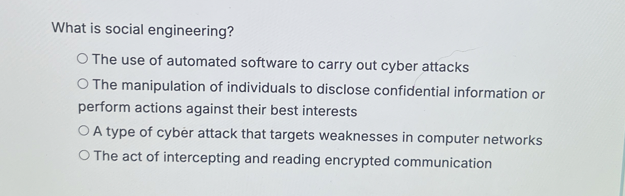 What is social engineering? The use of automated