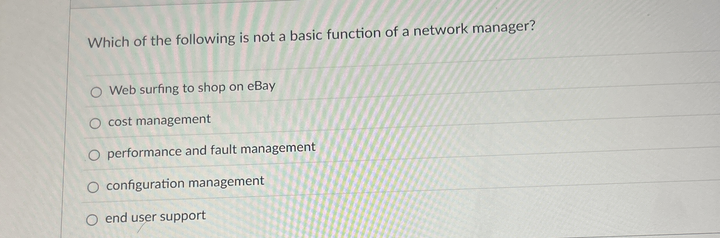 Which of the following is not a basic function of