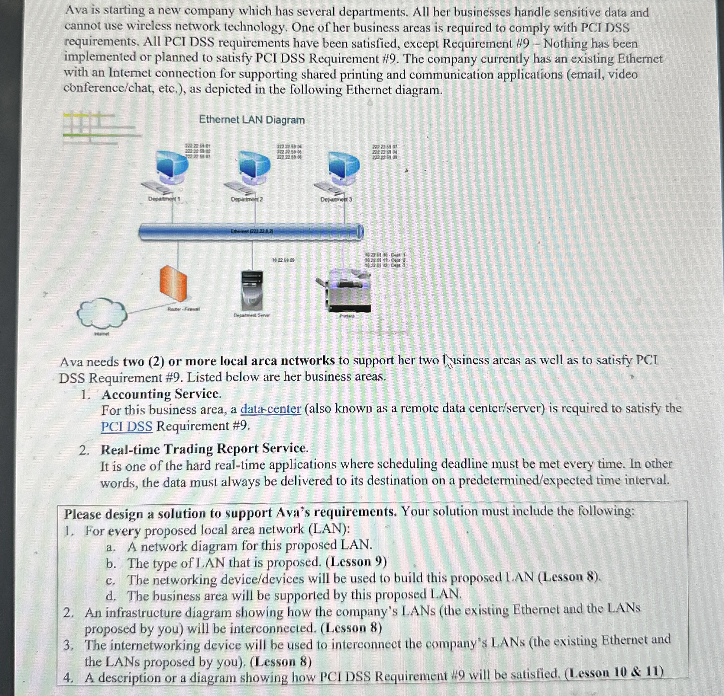 Ava is starting a new company which has several