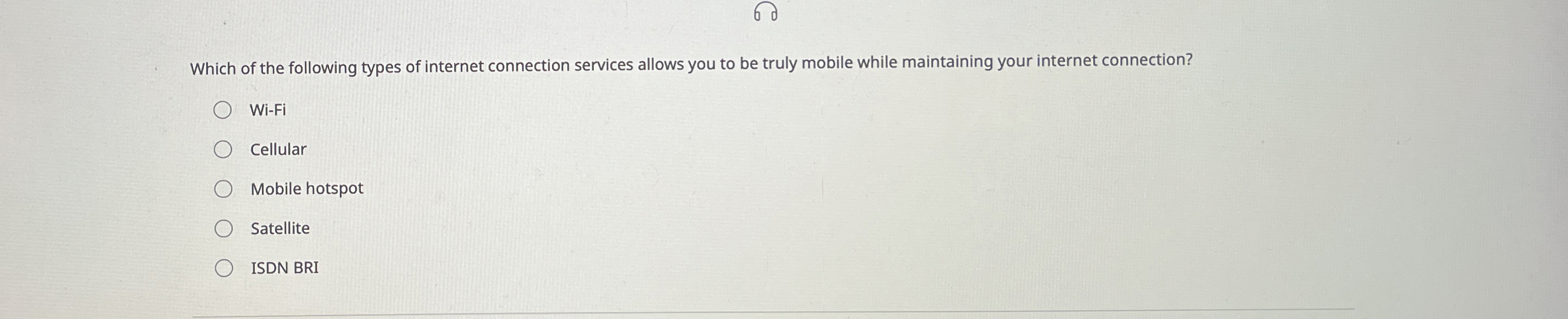 Which of the following types of internet
