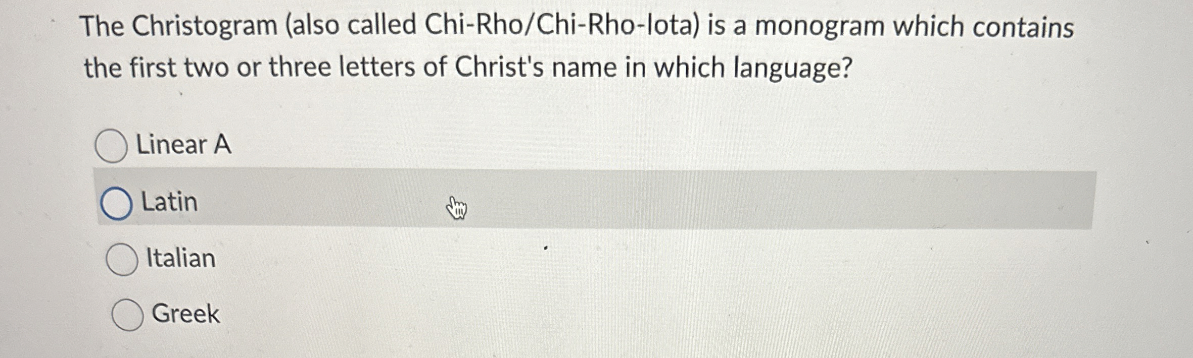 The Christogram ( also called Chi - Rho / Chi -
