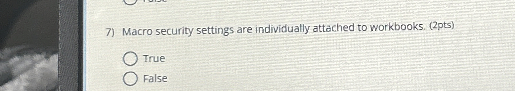 Macro security settings are individually attached