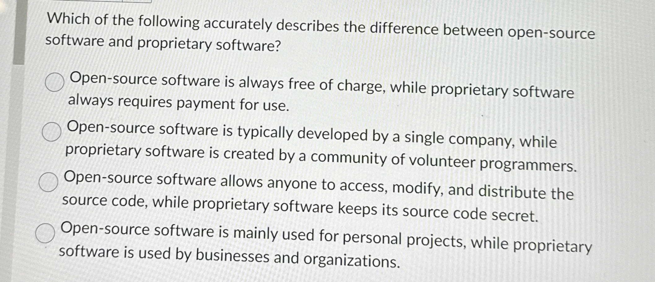 Which of the following accurately describes the