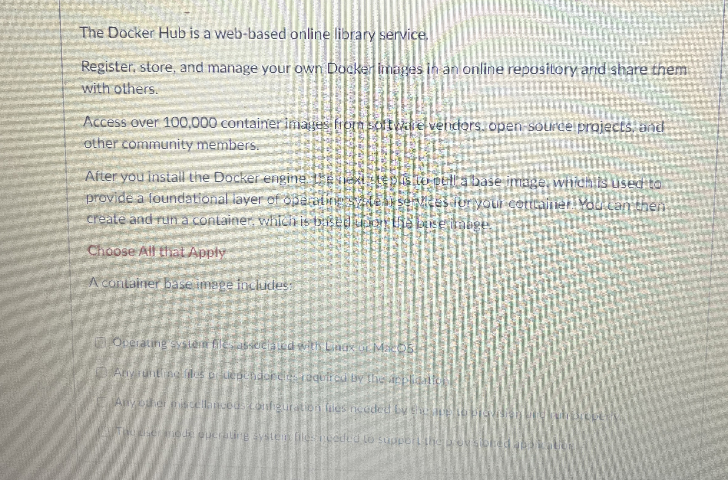 The Docker Hub is a web - based online library