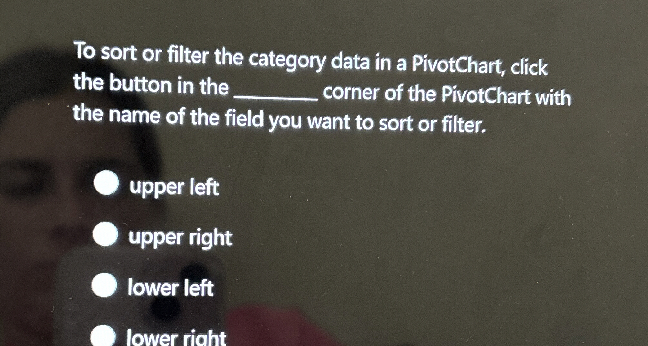 To sort or filter the category data in a