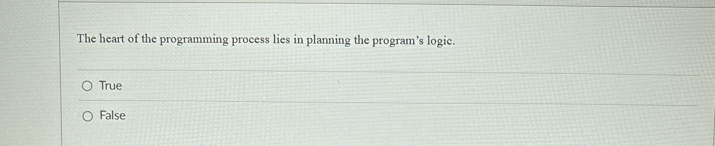 The heart of the programming process lies in