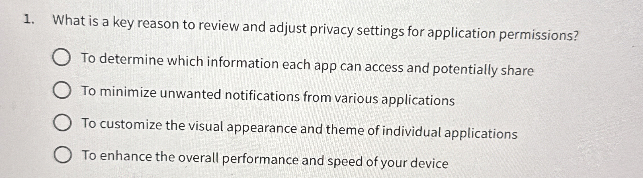 1 . What is a key reason to review and adjust