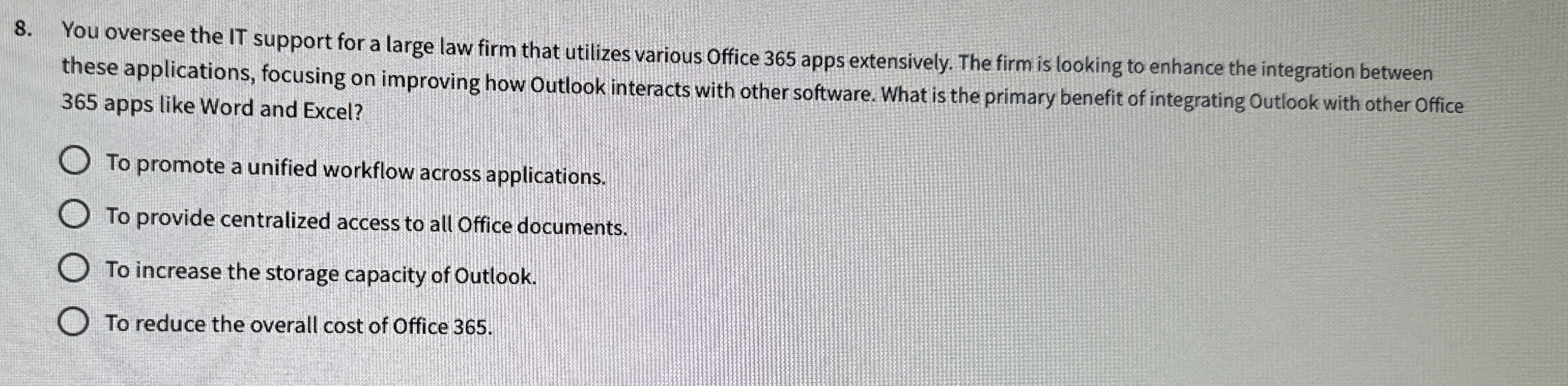 You oversee the IT support for a large law firm