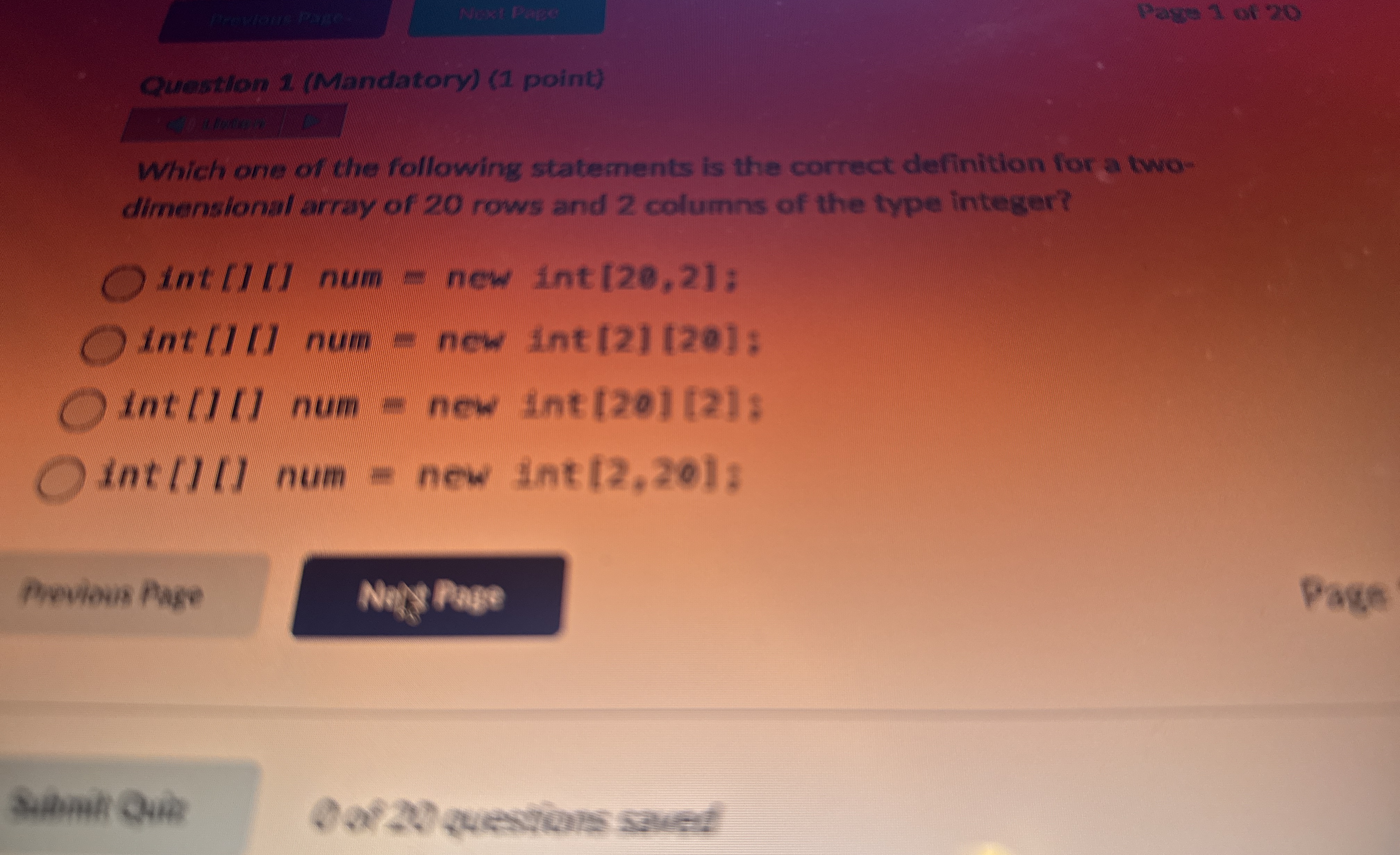 P 2 2 y = 1 . 0 1 2 0 Question 1 ( Mandatory ) (