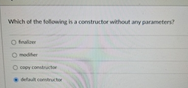 Which of the following is a constructor without