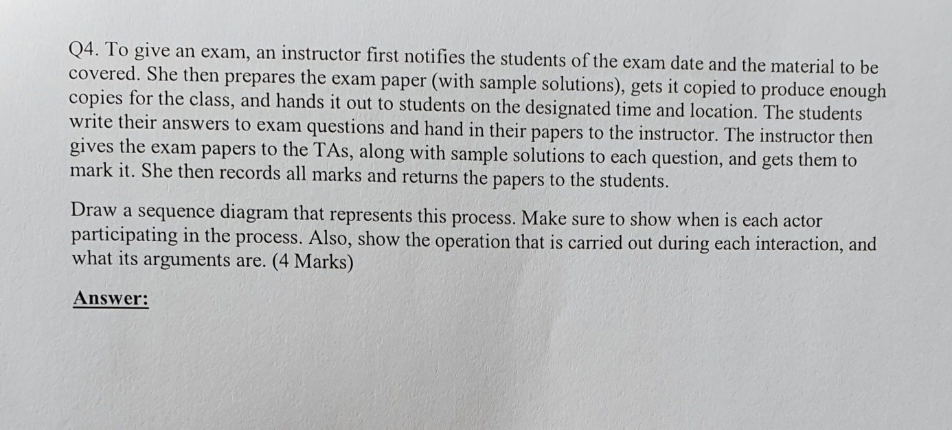 solve sequence diagram that represents the info