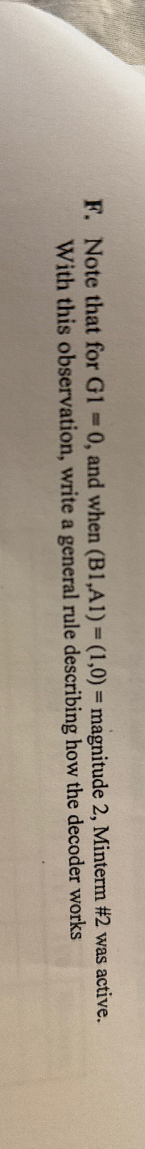 F . Note that for G l = 0 , and when ( B 1 , A l