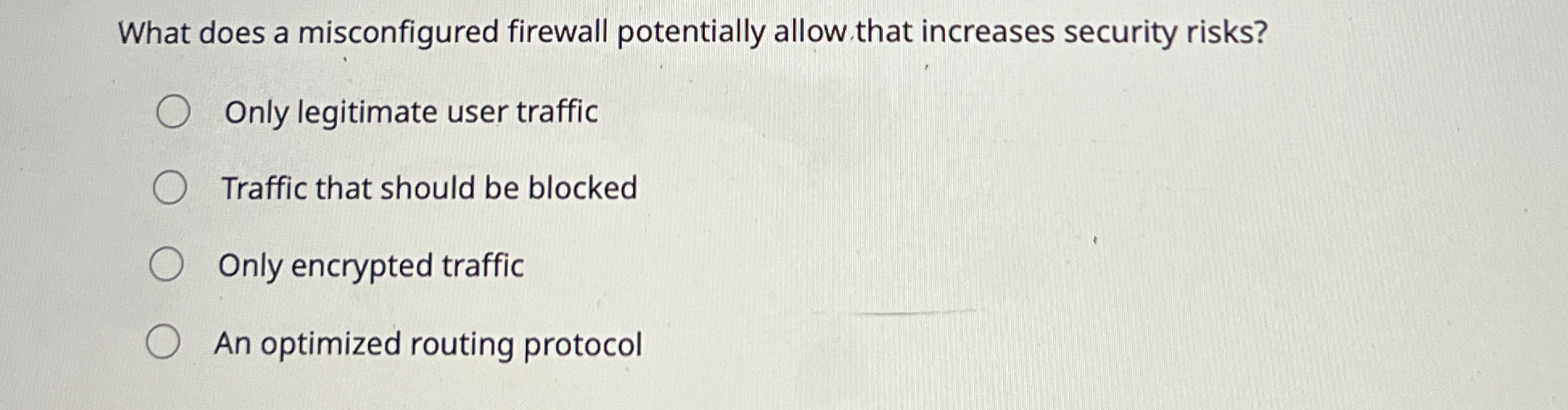 What does a misconfigured firewall potentially