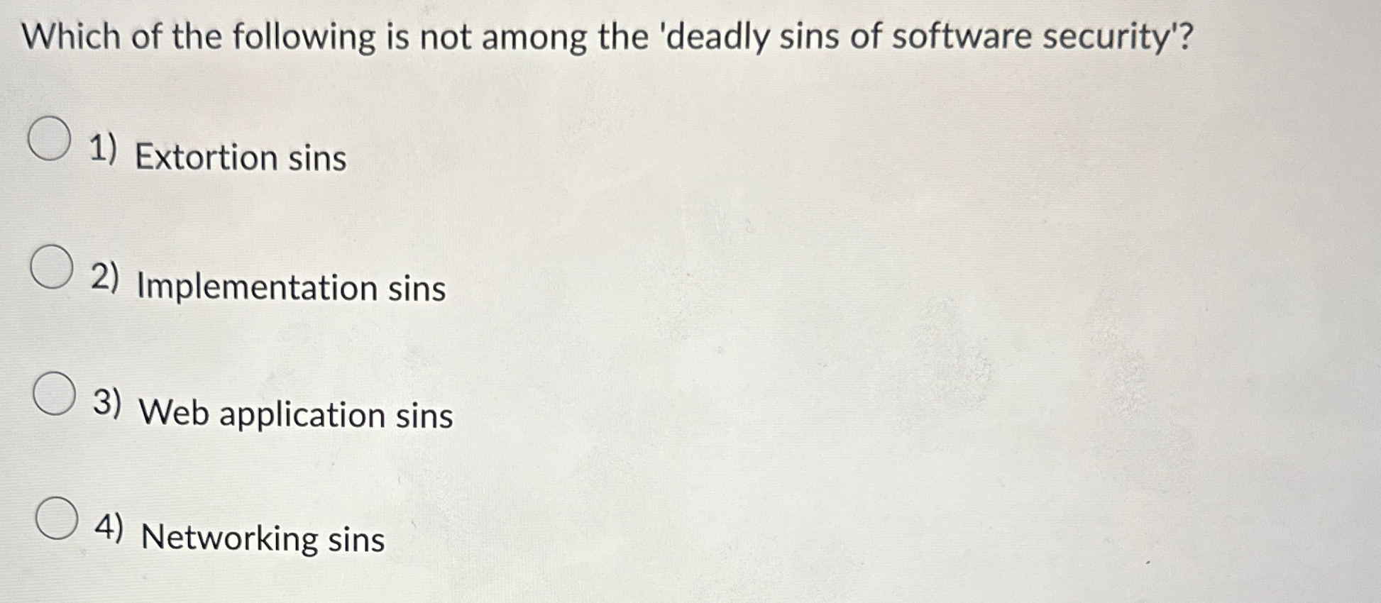 Which of the following is not among the 'deadly
