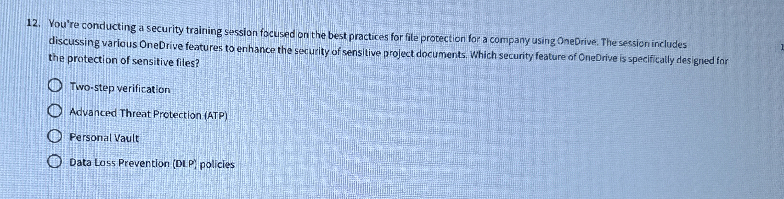 You're conducting a security training session