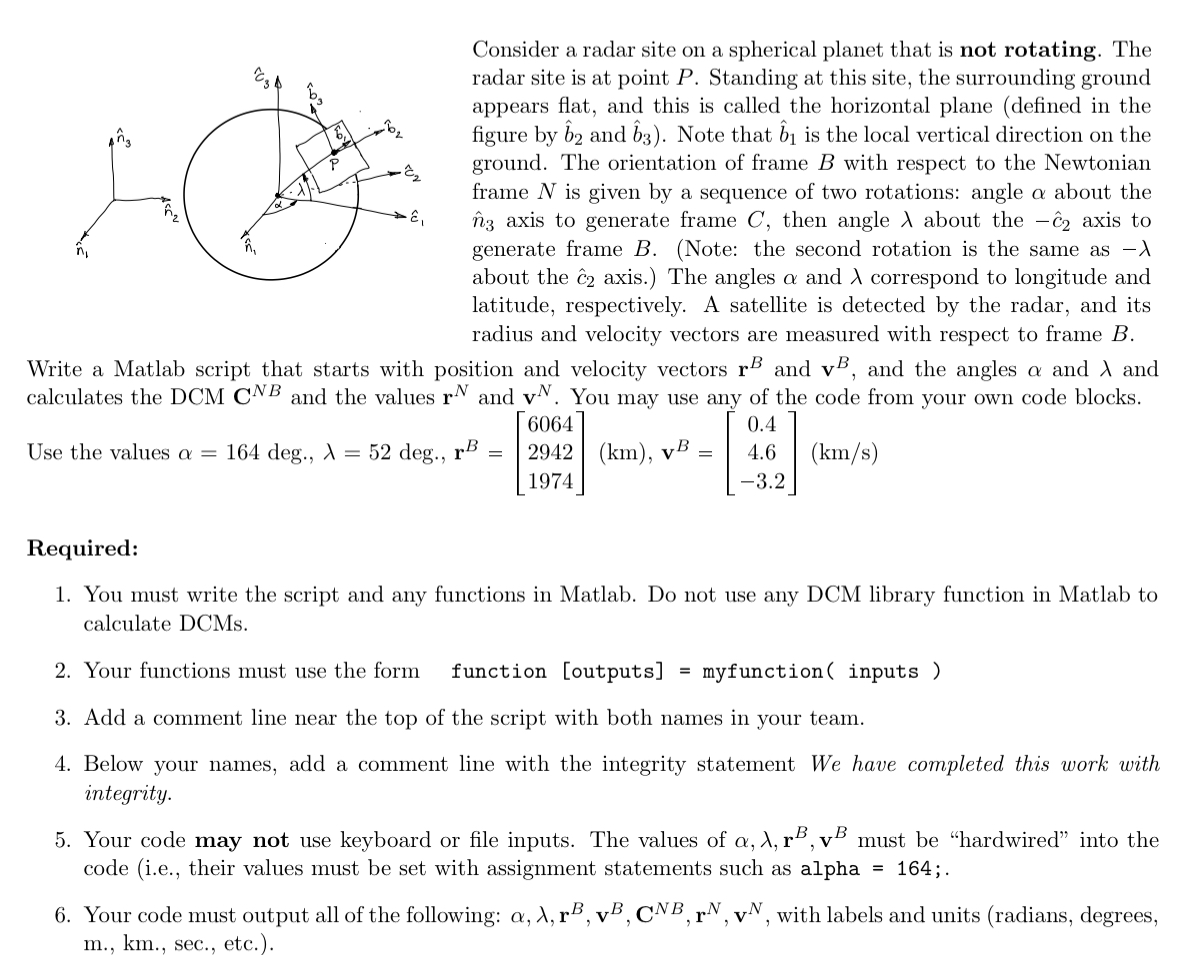 Consider a radar site on a spherical planet that