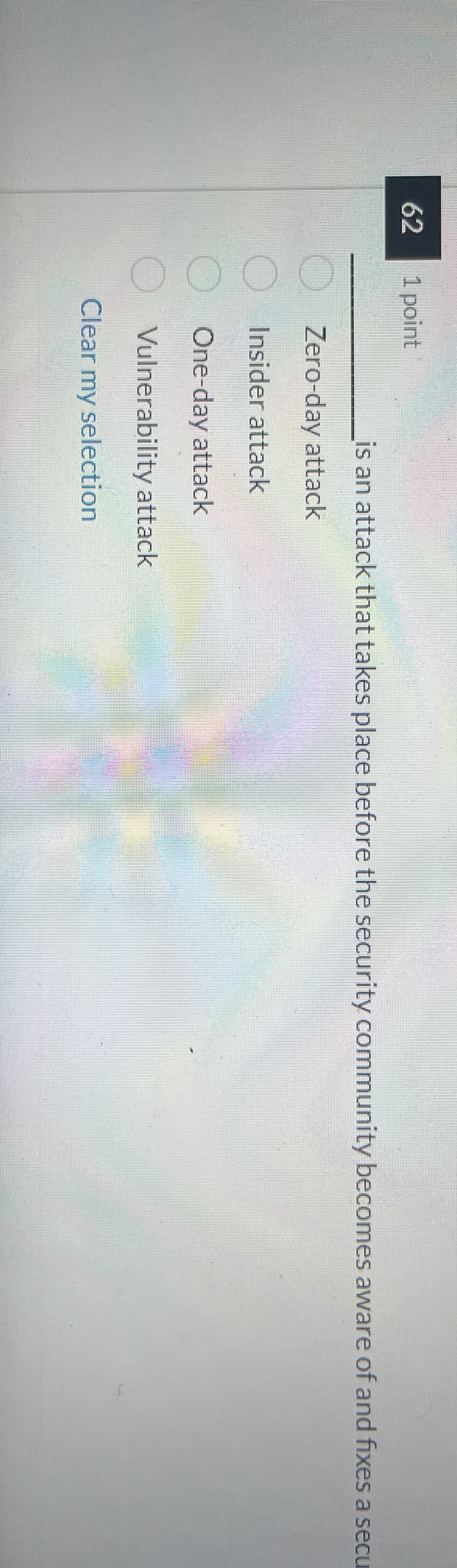 6 2 1 point is an attack that takes place before